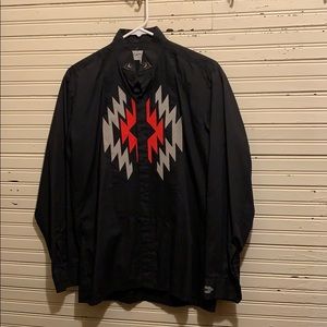 Western black cowboy long sleeve